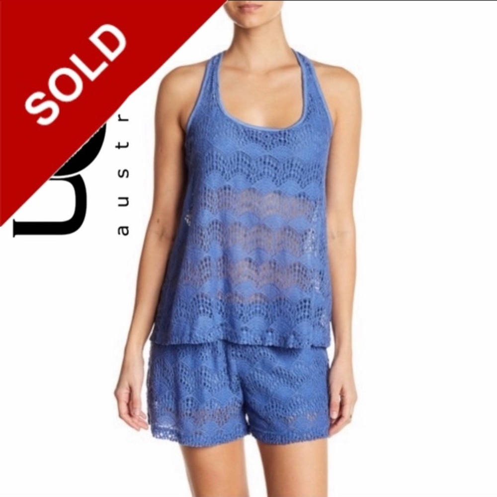 🆕 UGG Luna Lace Women’s Tank Top Blue Bra Sz L - Picture 1 of 8